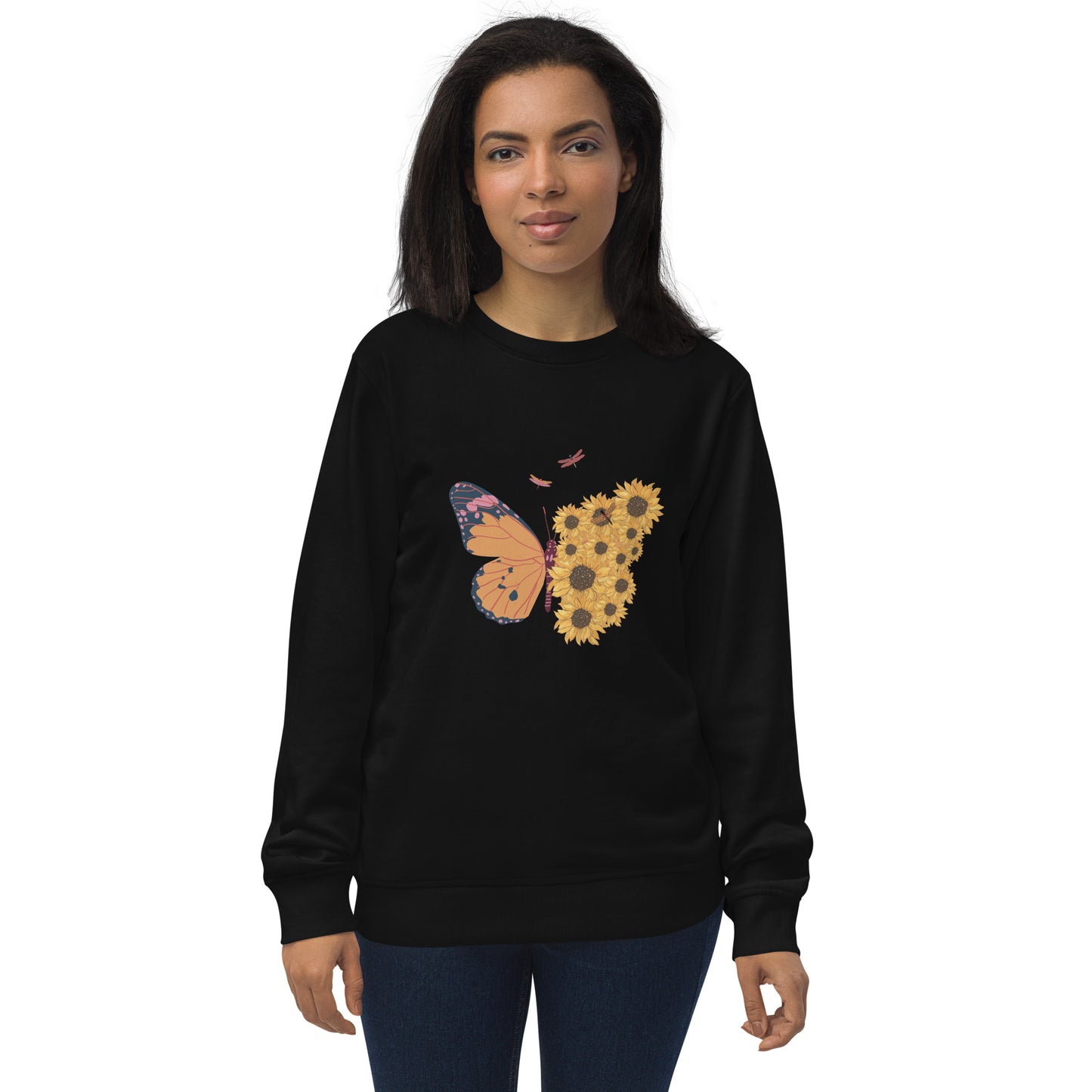 Sunflower Butterfly Unisex organic sweatshirt