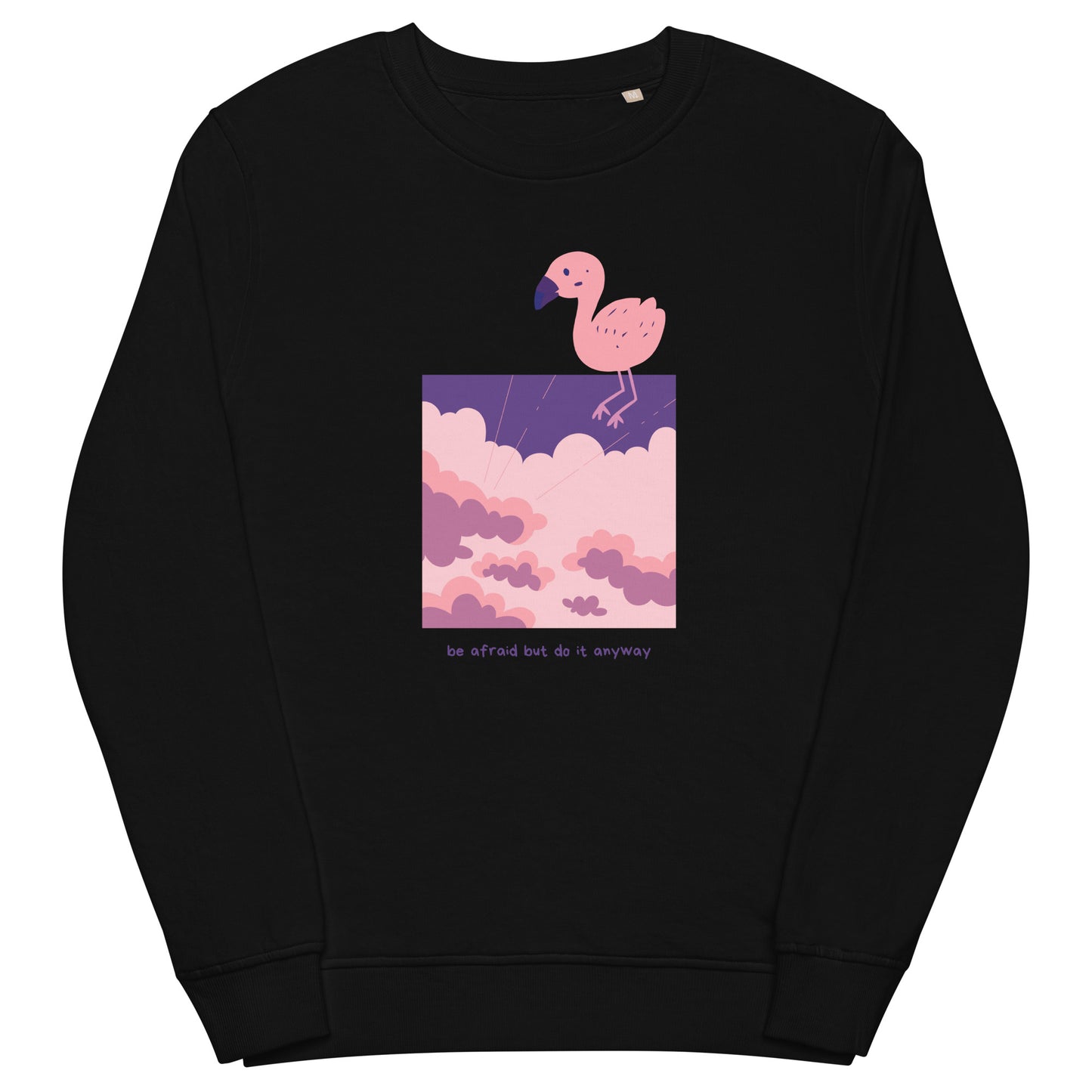 Fearless Flamingo Unisex organic sweatshirt