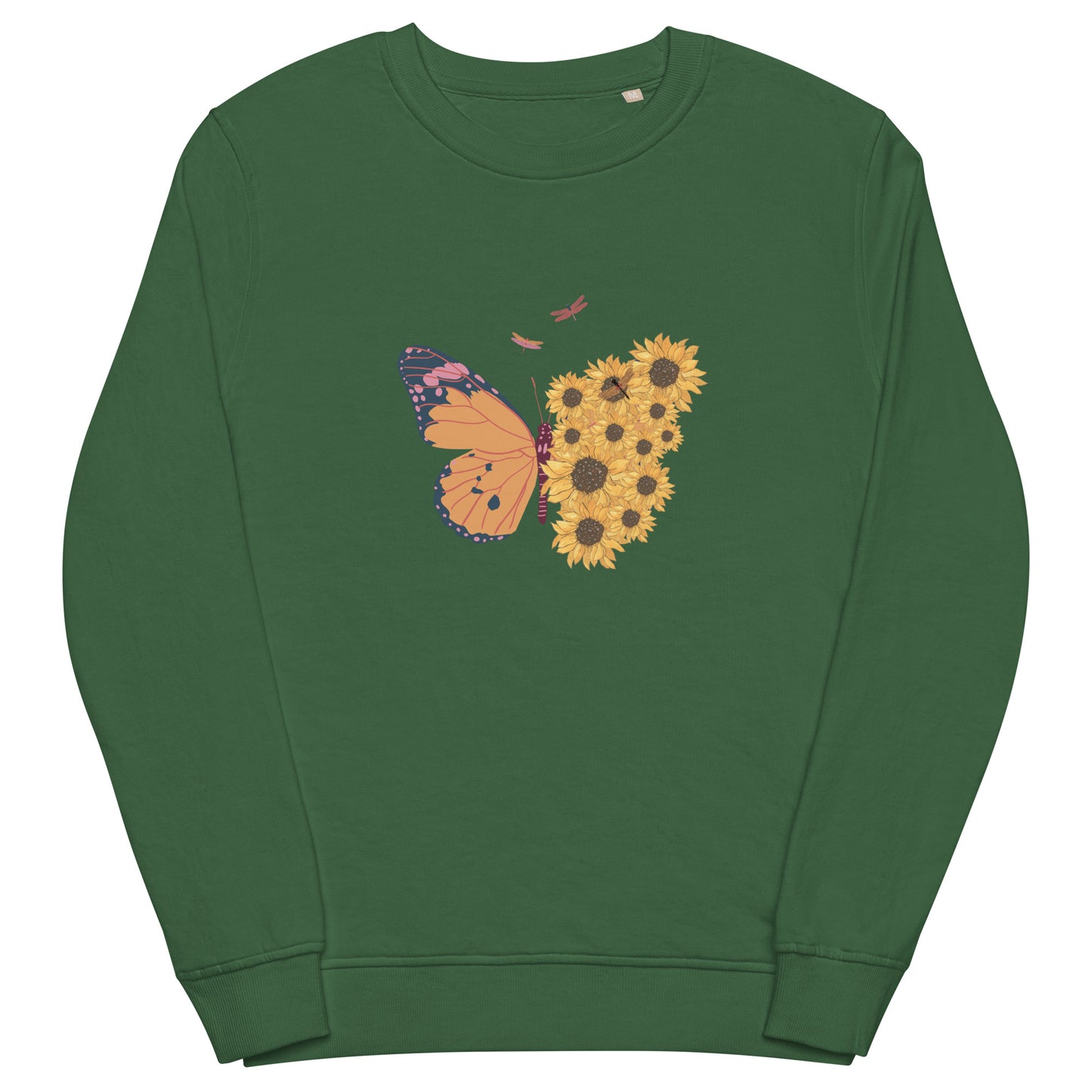 Sunflower Butterfly Unisex organic sweatshirt