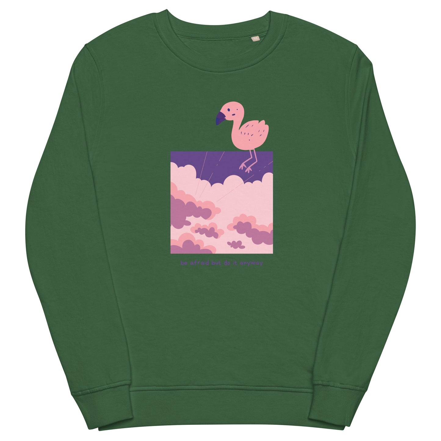 Fearless Flamingo Unisex organic sweatshirt