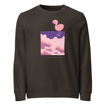 Fearless Flamingo Unisex organic sweatshirt