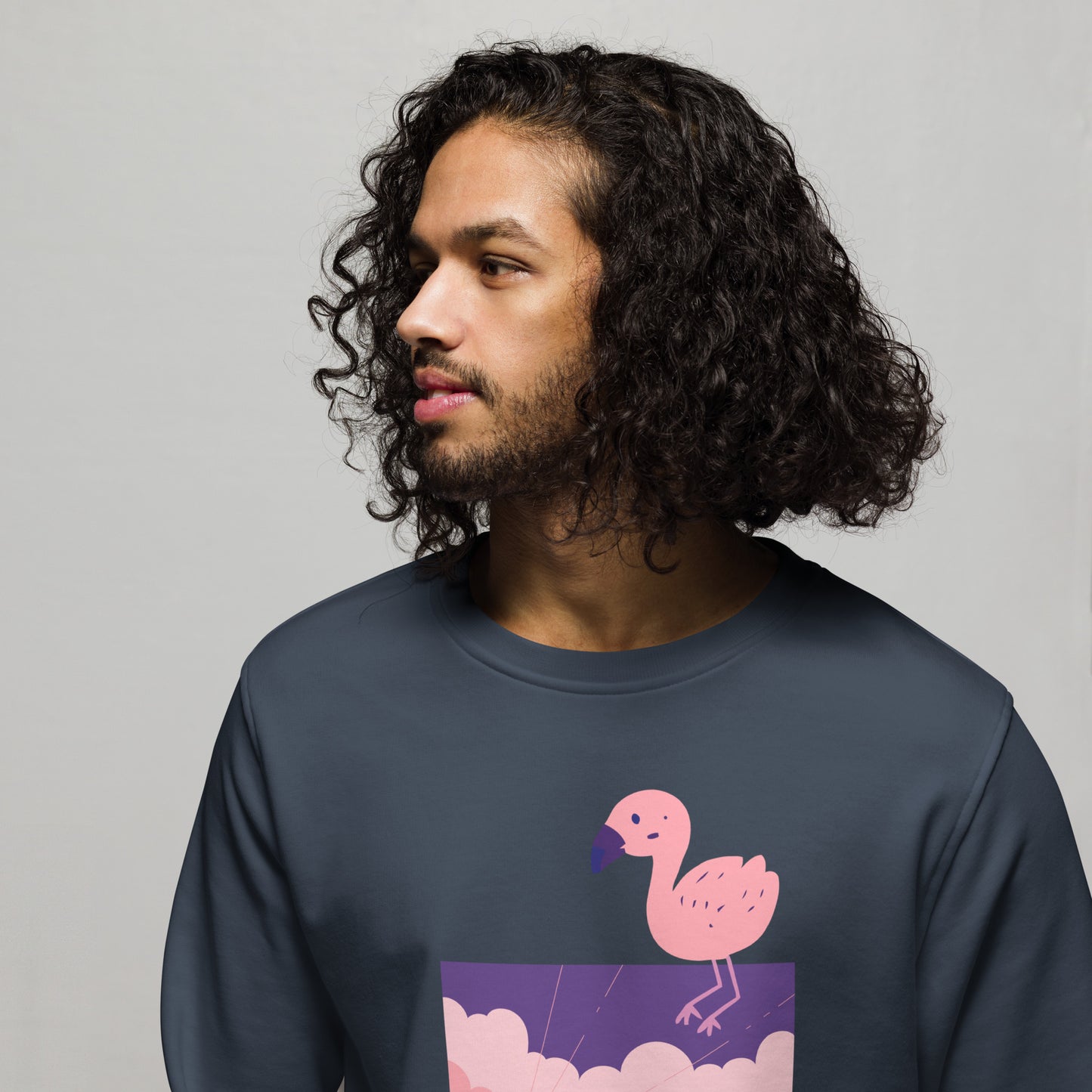 Fearless Flamingo Unisex organic sweatshirt