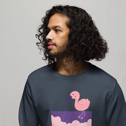 Fearless Flamingo Unisex organic sweatshirt