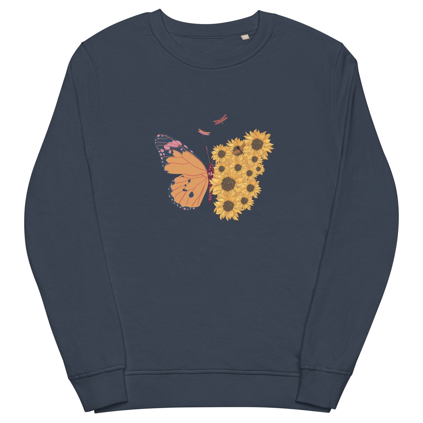 Sunflower Butterfly Unisex organic sweatshirt