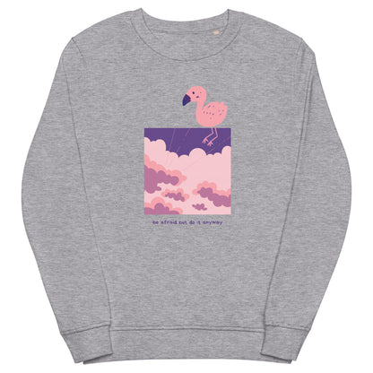 Fearless Flamingo Unisex organic sweatshirt