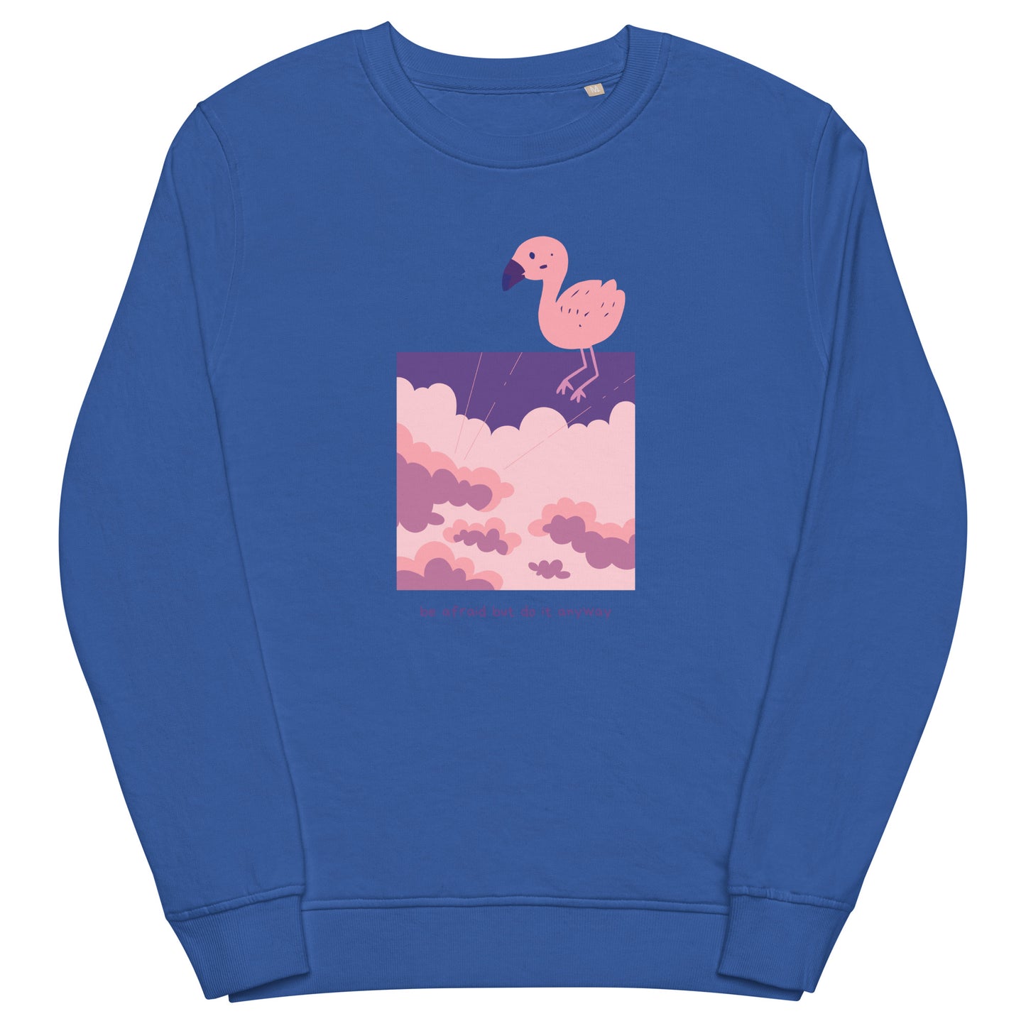 Fearless Flamingo Unisex organic sweatshirt