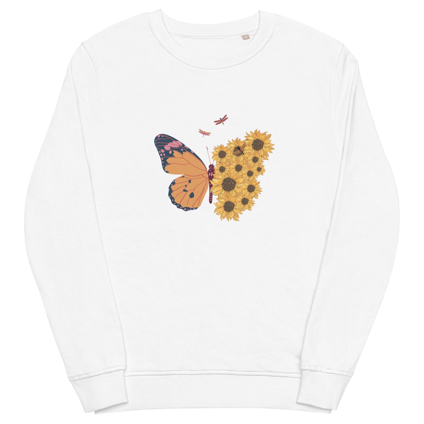 Sunflower Butterfly Unisex organic sweatshirt