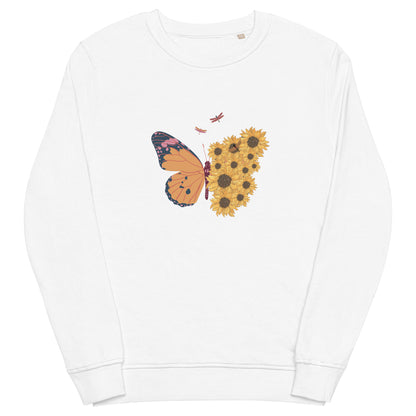 Sunflower Butterfly Unisex organic sweatshirt