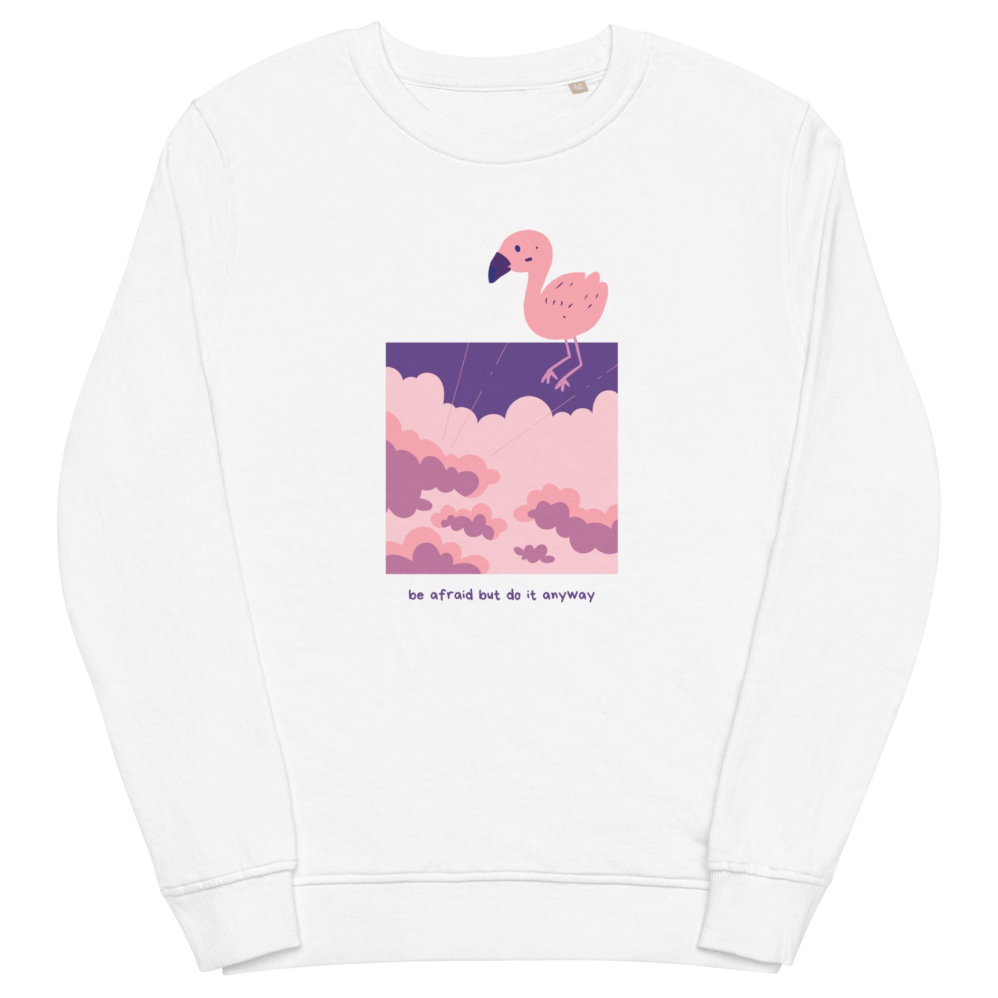 Fearless Flamingo Unisex organic sweatshirt