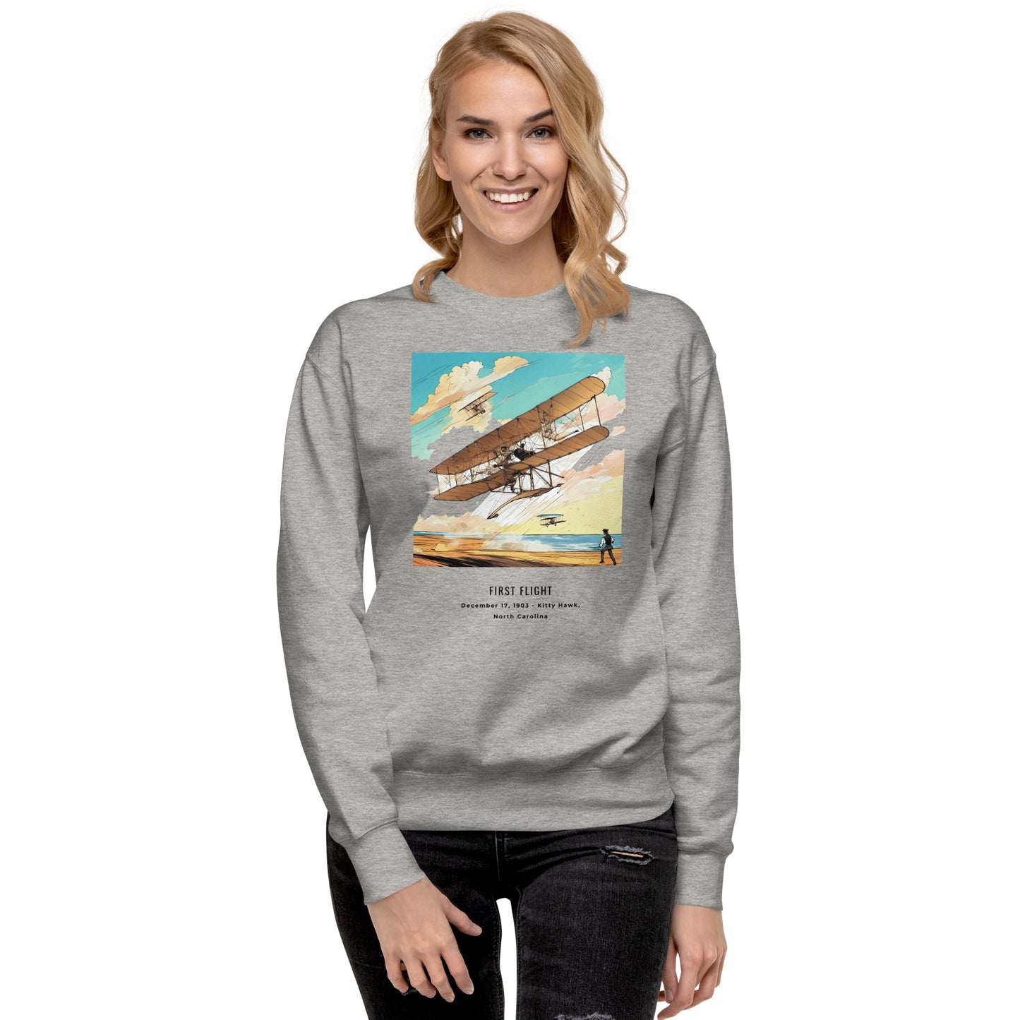 First Human Flight: Wright Brothers' Triumph Unisex Sweatshirt