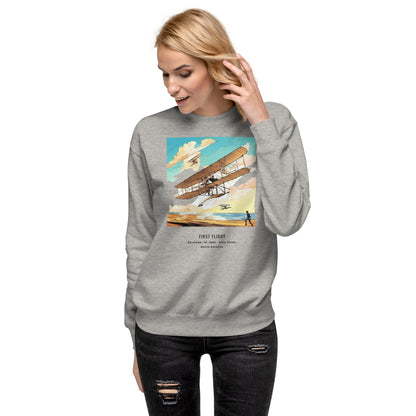 First Human Flight: Wright Brothers' Triumph Unisex Sweatshirt