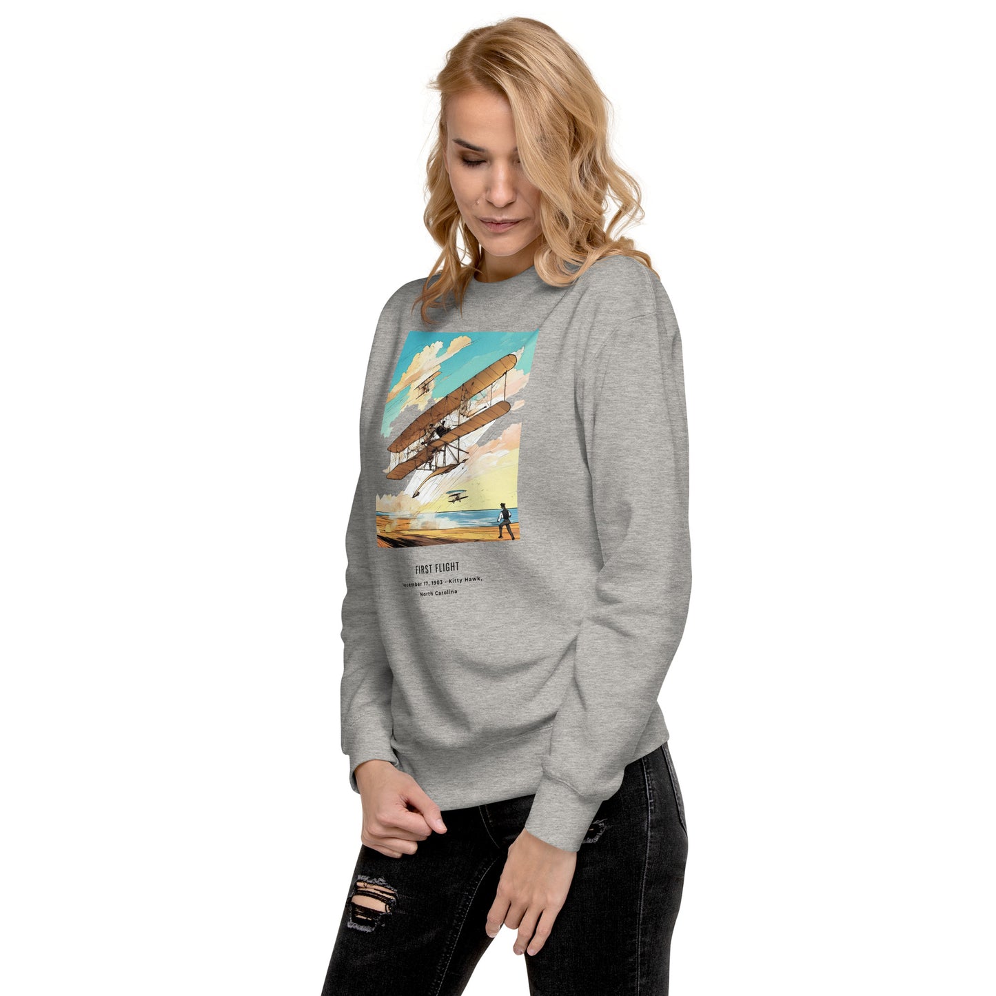 First Human Flight: Wright Brothers' Triumph Unisex Sweatshirt