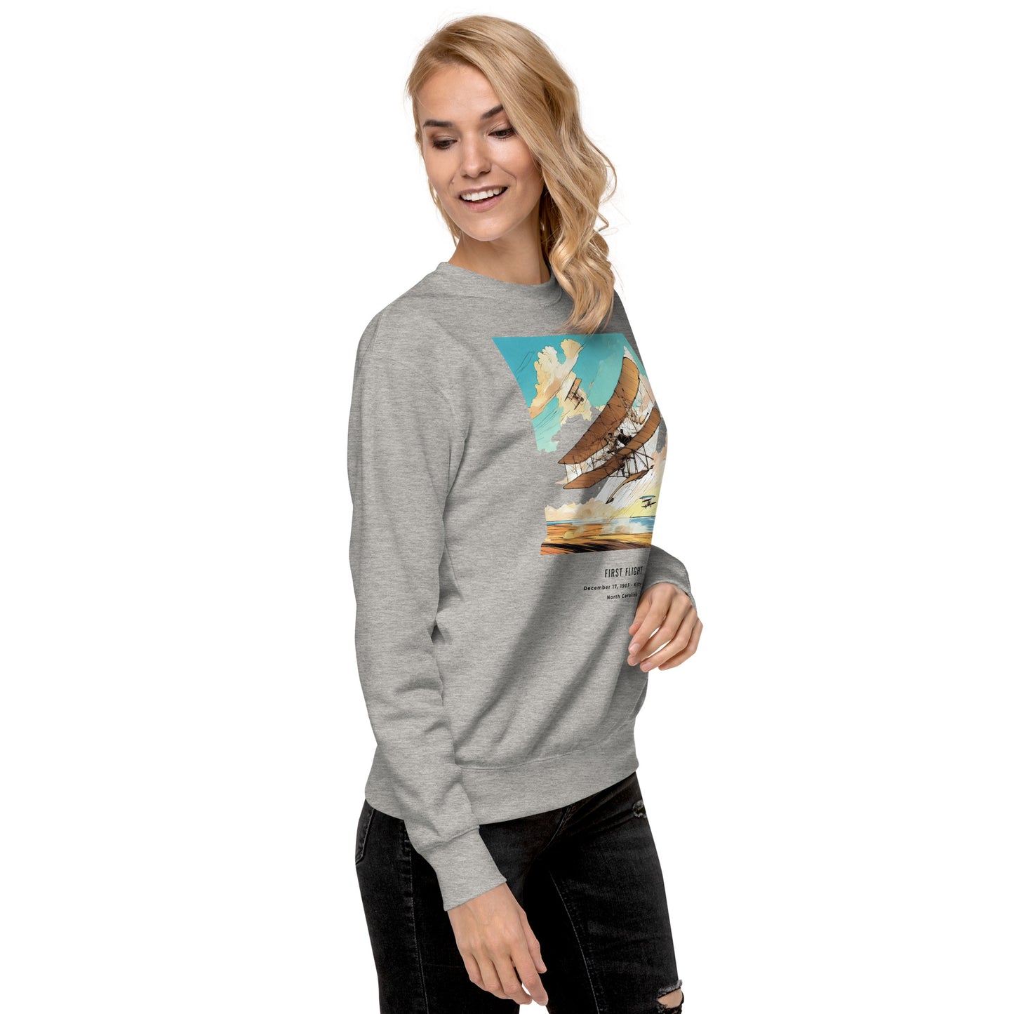 First Human Flight: Wright Brothers' Triumph Unisex Sweatshirt