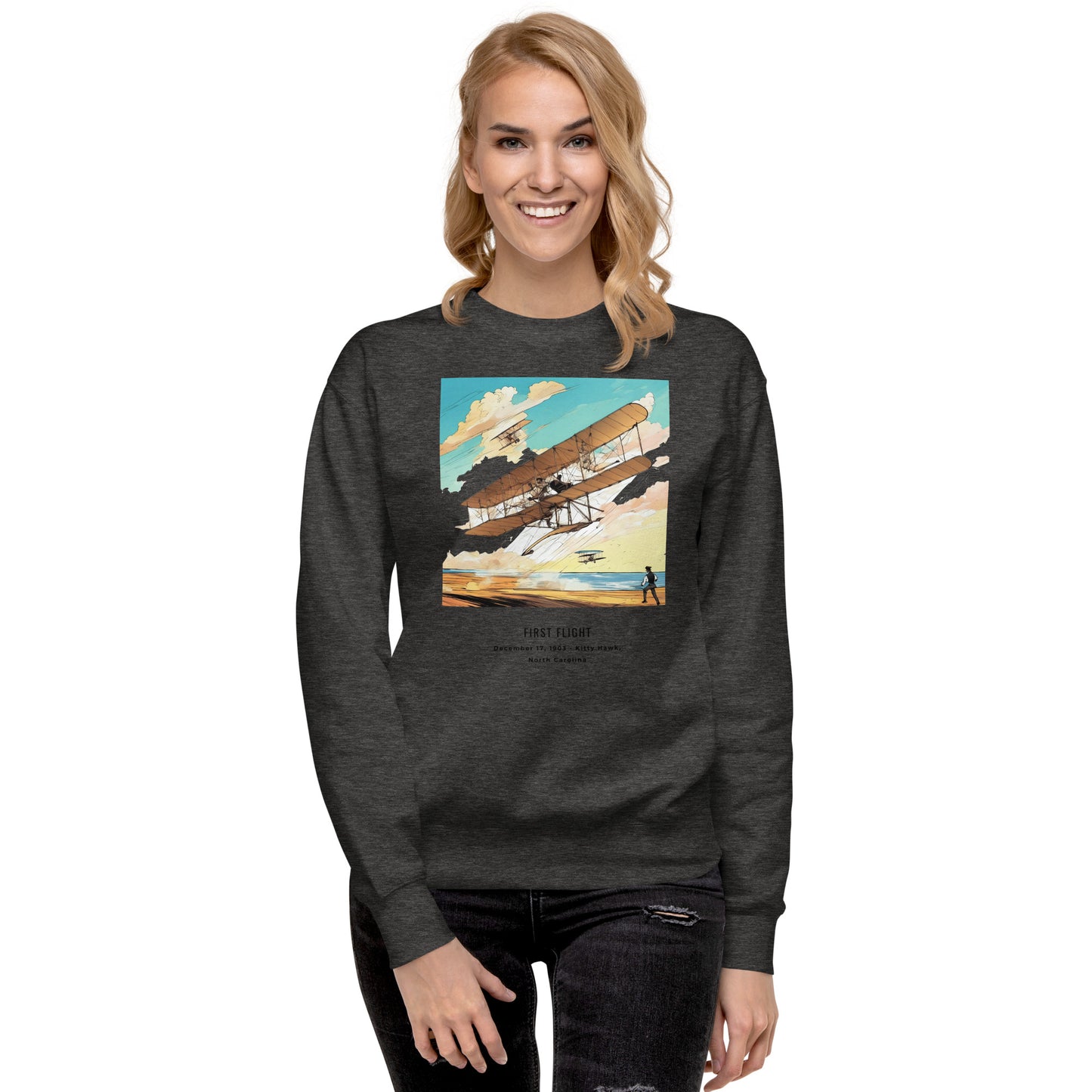 First Human Flight: Wright Brothers' Triumph Unisex Sweatshirt