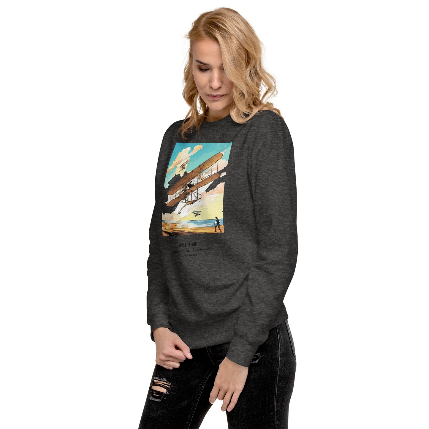 First Human Flight: Wright Brothers' Triumph Unisex Sweatshirt