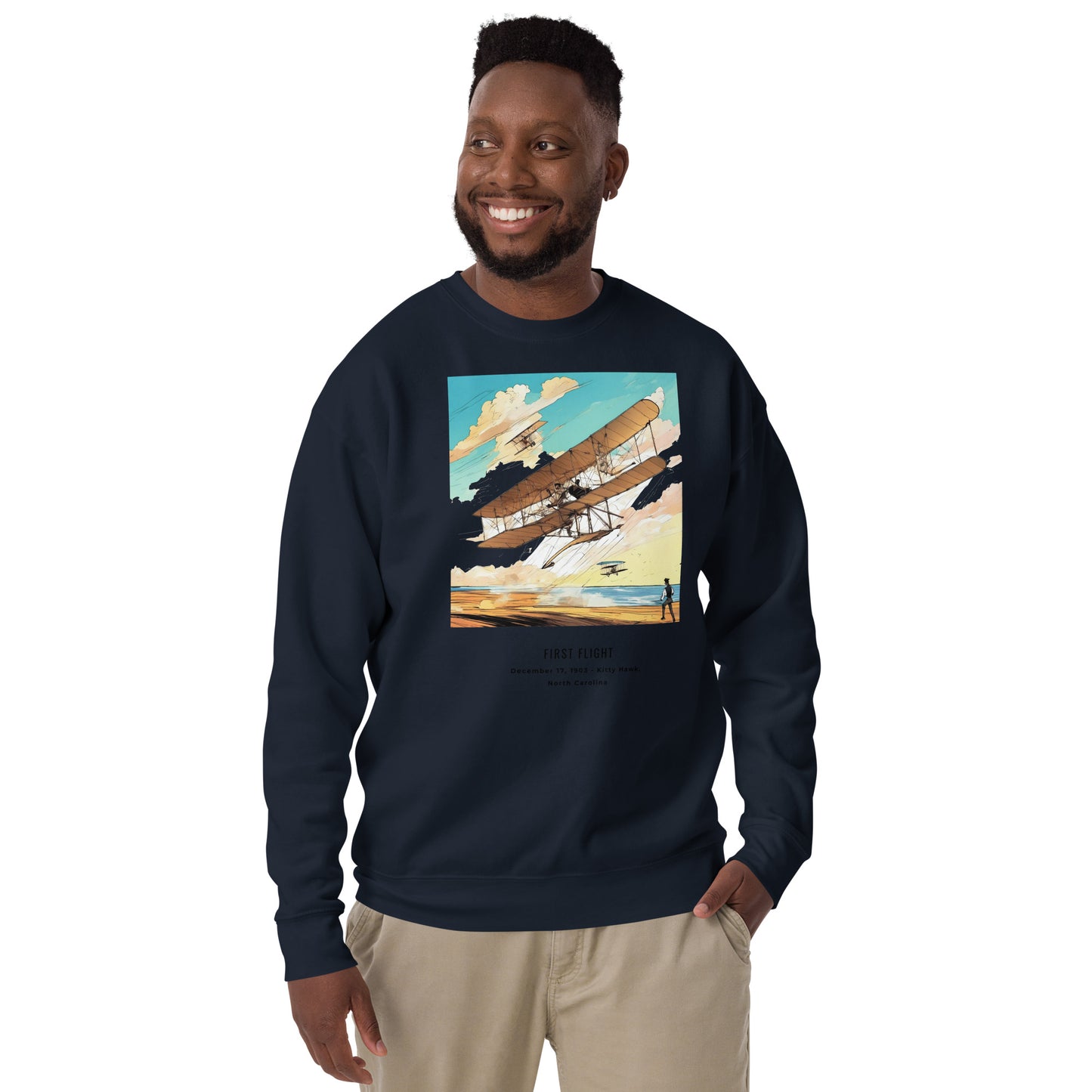 First Human Flight: Wright Brothers' Triumph Unisex Sweatshirt