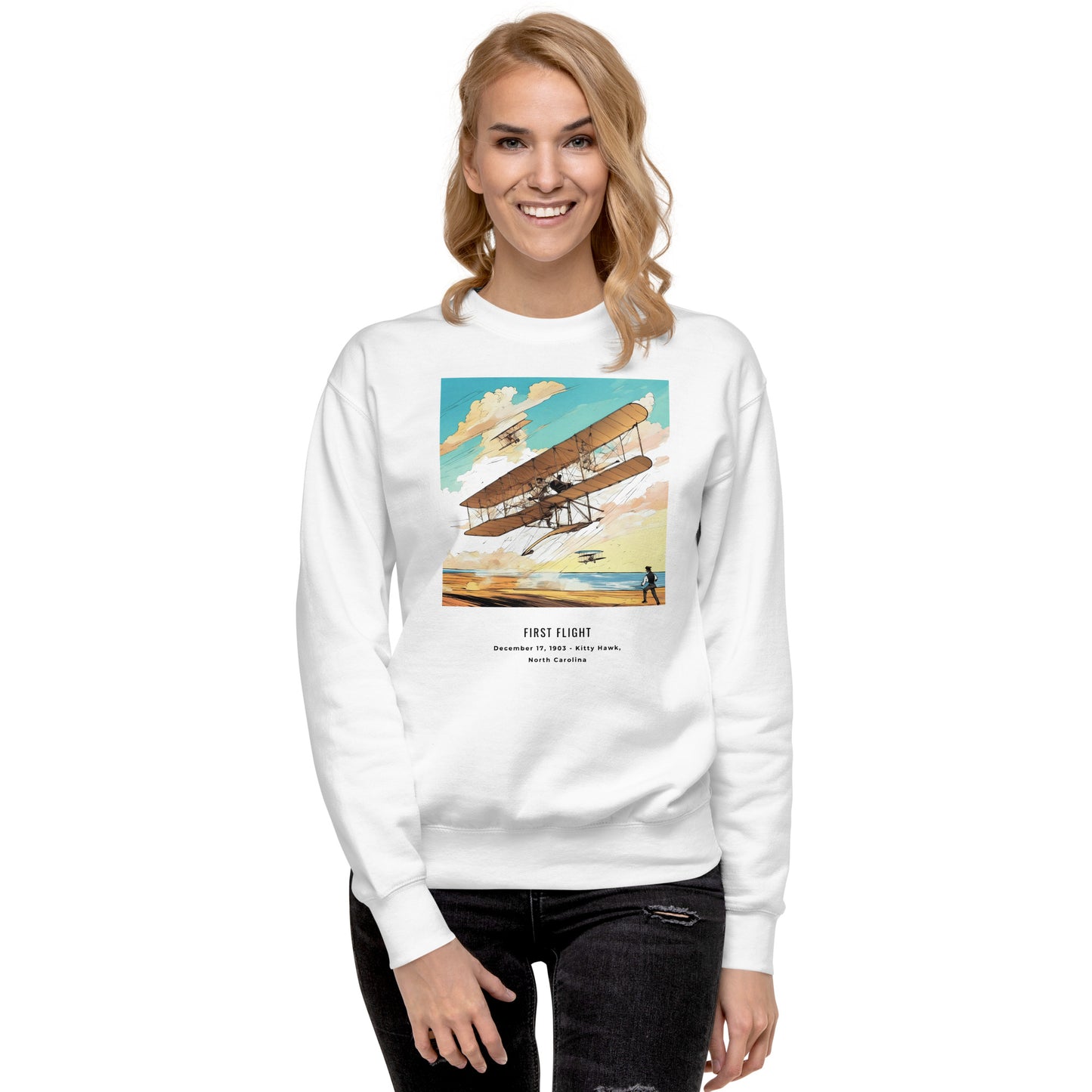 First Human Flight: Wright Brothers' Triumph Unisex Sweatshirt