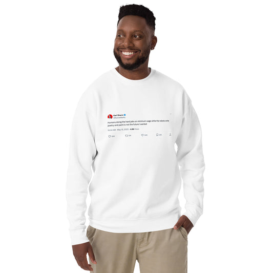 Robots Writing Poetry Unisex Sweatshirt